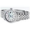 Image 5 : Rolex Mens Stainless Steel Blue MOP Baguette Diamond 36MM Datejust Wristwatch
