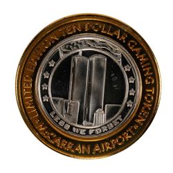 .999 Silver McCarran International Airport $10 Casino Limited Edition Gaming Token