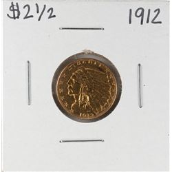 1912 $2 1/2 Indian Head Quarter Eagle Gold Coin