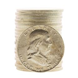 Roll of (20) Brilliant Uncirculated 1954-D Franklin Half Dollar Coins