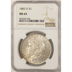 1882-O $1 Morgan Silver Dollar Coin NGC MS63