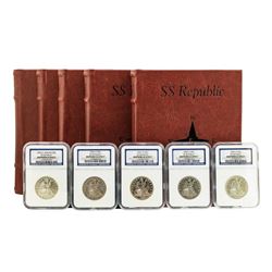 S.S. Republic Shipwreck 1855-O to 1859-O Seated Liberty Half Dollar Coins NGC Graded