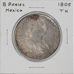 1805 TH Mexico 8 Reales Silver Coin