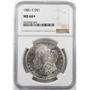 Image 1 : 1881-S $1 Morgan Silver Dollar Coin NGC MS64+