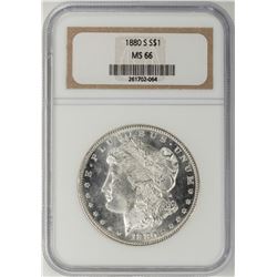 1880-S $1 Morgan Silver Dollar Coin NGC MS66