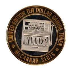 .999 Silver McCarran International Airport $10 Casino Limited Edition Gaming Token