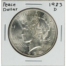 1923-D $1 Peace Silver Dollar Coin