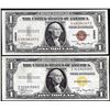 Image 1 : Lot of 1935A $1 Hawaii & North Africa WWII Emergency Issue Silver Certificate Notes