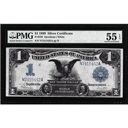 1899 $1 Black Eagle Silver Certificate Note Fr.236 PMG About Uncirculated 55EPQ