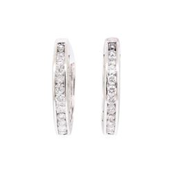 14KT White Gold 1.00 ctw Diamond Earrings