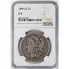 Image 1 : 1889-CC $1 Morgan Silver Dollar Coin NGC G6