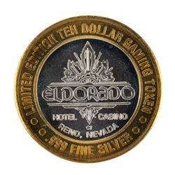 .999 Silver Eldorado Hotel and Casino $10 Casino Gaming Token Limited Edition