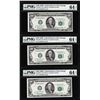 Image 1 : (3) Consecutive 1950E $100 Federal Reserve Notes Chicago PMG Choice Uncirculated 64EPQ