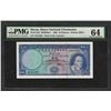 Image 1 : 1963 Banco Nacional Ultramarino Macau 10 Patacas Note PMG Choice Uncirculated 64