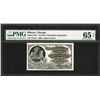 Image 1 : 1893 World's Columbian Exposition Ticket Handel PMG Gem Uncirculated 65EPQ