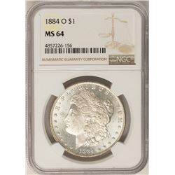 1884-O $1 Morgan Silver Dollar Coin NGC MS64