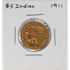 Image 1 : 1911 $5 Indian Head Half Eagle Gold Coin