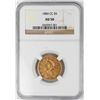 Image 1 : 1884-CC $5 Liberty Head Half Eagle Gold Coin NGC AU50