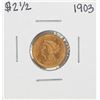 Image 1 : 1903 $2 1/2 Liberty Head Quarter Eagle Gold Coin