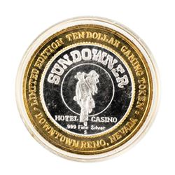 .999 Silver Sundowner Hotel Casino Reno, NV $10 Casino Limited Edition Gaming Token