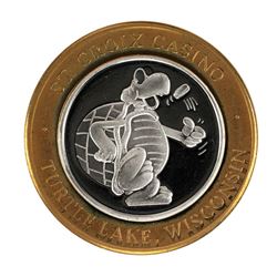 .999 Fine Silver St. Croix Casino Turtle Lake $10 Limited Edition Gaming Token