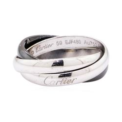 Cartier 18KT White Gold and Ceramic Rolling Ring