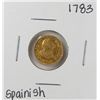 Image 1 : 1783 Spanish 1/2 Escudos Gold Coin