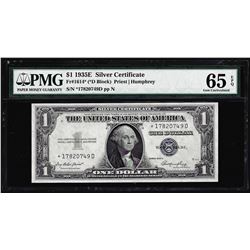 1935E $1 Silver Certificate STAR Note Fr.1614* PMG Gem Uncirculated 65EPQ