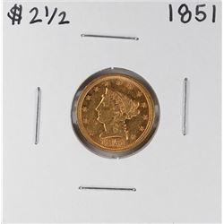 1851 $2 1/2 Liberty Head Quarter Eagle Gold Coin