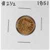 Image 1 : 1851 $2 1/2 Liberty Head Quarter Eagle Gold Coin
