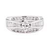 Image 2 : 14KT White Gold 1.65 ctw Diamond Ring