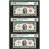 Image 1 : Lot of (3) 1953C $2 Legal Tender Notes Fr.1512 PMG Gem Uncirculated 65EPQ