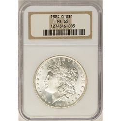 1884-O $1 Morgan Silver Dollar Coin NGC MS65