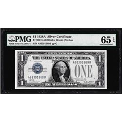 1928A $1 Funnyback Silver Certificate Note Fr.1601 PMG Gem Uncirculated 65EPQ