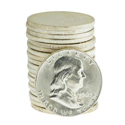 Roll of (20) Brilliant Uncirculated 1963-D Franklin Half Dollar Coins