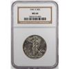 Image 1 : 1941-S Walking Liberty Half Dollar Coin NGC MS64