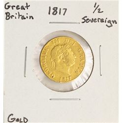 1817 Great Britain Half Sovereign Gold Coin
