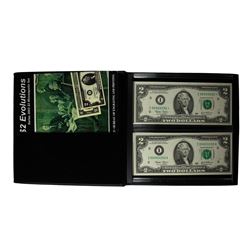Evolutions Set - Matching Serial Number 2003 $2 Federal Reserve Notes Minneapolis