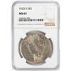 Image 1 : 1923-S $1 Peace Silver Dollar Coin NGC MS63
