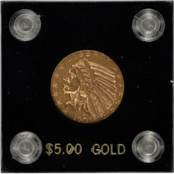 1909-D $5 Indian Head Half Eagle Gold Coin