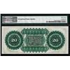 Image 2 : 1872 $20 State of South Carolina Obsolete Note PMG Gem Unc. 67EPQ Low Serial Number