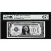 Image 1 : 1928A $1 Funnyback Silver Certificate Note Fr.1601 PMG Superb Gem Uncirculated 67EPQ