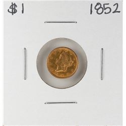 1852 $1 Liberty Head Gold Dollar Coin