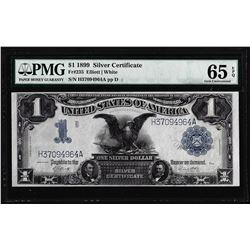 1899 $1 Black Eagle Silver Certificate Note Fr.235 PMG Gem Uncirculated 65EPQ