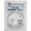 Image 1 : 2006 $1 American Silver Eagle Coin PCGS MS69 First Strike