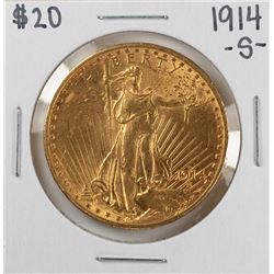 1914-S $20 St. Gaudens Double Eagle Gold Coin