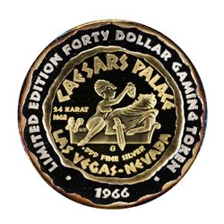 .999 Silver Caesars Palace Las Vegas, Nevada $40 Casino Limited Edition Gaming Token