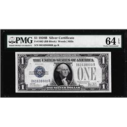 1928B $1 Funnyback Silver Certificate Note Fr.1602 PMG Choice Uncirculated 64EPQ