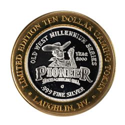 .999 Silver Pioneer Hotel & Gambling Hall $10 Casino Limited Edition Gaming Token