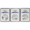Image 1 : Lot of (3) 2006 $1 American Silver Eagle Coins NGC MS69 Early Releases